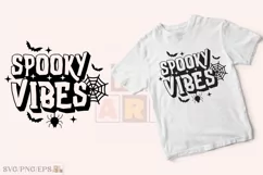 Retro Halloween Fall, Spooky Vibes SVG PNG T-shirt Design Product Image 2