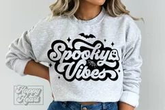 Spooky Vibes SVG - Ghost Retro Halloween PNG - Spooky PNG Product Image 2