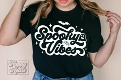 Spooky Vibes SVG - Ghost Retro Halloween PNG - Spooky PNG Product Image 1