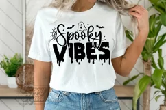 Spooky Vibes PNG- Ghost Retro Halloween PNG - Spooky SVG Product Image 5