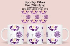 spooky vibes coffee mug sublimation wrap glass mug wrap svg presized for 11oz and 15oz glass mug are sublimation files