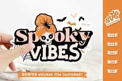 Spooky Vibes SVG | Halloween T-shirt SVG Product Image 4