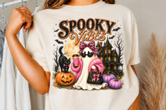 Spooky Vibes Halloween PNG, Glam Ghost Sublimation Design Product Image 3