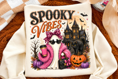 Spooky Vibes Halloween PNG, Glam Ghost Sublimation PNG Product Image 2