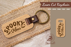 Spooky Vibes Laser Cut Keychain Product Image 1