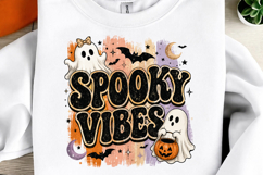 Spooky Vibes PNG, Retro Halloween Sublimation Design Product Image 1