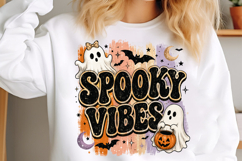Spooky Vibes PNG, Retro Halloween Sublimation Design Product Image 3
