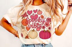 Spooky Vibes PNG, Halloween PNG, Pumpkin PNG, Fall PNG Product Image 1