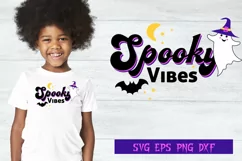 Spooky Vibes SVG Quotes for Halloween with Ghost