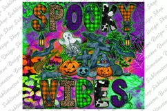 20 oz Skinny Halloween Tumbler Sublimation - Spooky Vibes Product Image 2