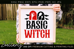 Basic Witch Funny Halloween SVG Spooky T-shirt Mug Design Product Image 6