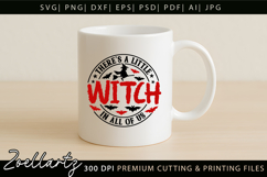 Spooky Witch SVG Cut File Funny Halloween T-shirt Mug Design Product Image 5