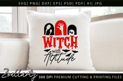 Spooky Witch SVG Cut File Funny Halloween T-shirt Mug Design Product Image 6