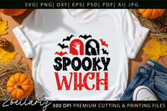 Spooky Witch SVG for Cricut Halloween T-shirt Mug Design Product Image 1