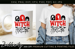 Spooky Witch SVG Cut File Funny Halloween T-shirt Mug Design Product Image 7
