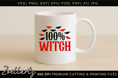 Spooky Witch SVG Cut File Funny Halloween T-shirt Mug Design Product Image 3