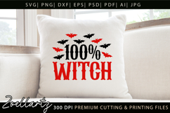 Spooky Witch SVG Cut File Funny Halloween T-shirt Mug Design Product Image 2