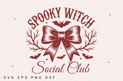 Spooky Witch Social Club PNG, Coquette Halloween Png Product Image 1