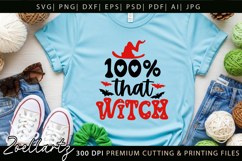 Spooky Witch SVG Cut File Funny Halloween T-shirt Mug Design Product Image 6