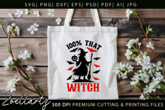 Spooky Witch SVG Cut File Funny Halloween T-shirt Mug Design Product Image 4