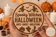 Spooky Witches Halloween Door Sign SVG Product Image 1