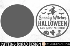 Spooky Witches Halloween Door Sign SVG Product Image 2