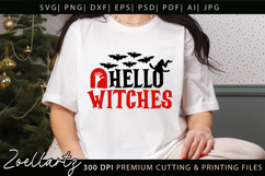 Hello Witches SVG Cricut Spooky Halloween T-shirt Mug Design Product Image 6