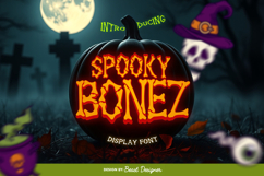 SpookyBonez Halloween Font Creepy Bone Letters for Horror Product Image 1