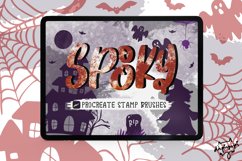 Halloween Procreate Stamp Brushes Spooky Stamps Product Image 1