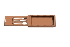 Spoon and fork box- laser cutting file Product Image 2