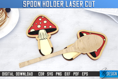 Spoon Holder Laser Cut | Fly Agaric | Kitchen Accessories Product Image 1