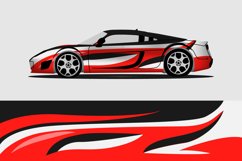 Sport car decal wrap vehicle sticker design isolated Product Image 1