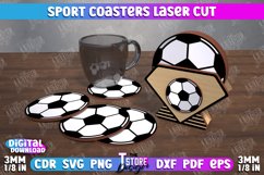 Personalized Sport Coaster | Sport Fans | Stand for Coasters Product Image 1