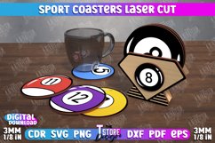 Personalized Sport Coaster | Sport Fans | Stand for Coasters Product Image 1