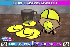 Personalized Sport Coaster | Sport Fans | Stand for Coasters Product Image 1