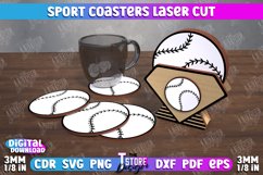 Personalized Sport Coaster | Sport Fans | Stand for Coasters Product Image 1