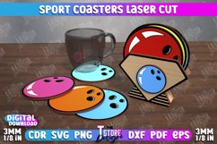 Personalized Sport Coaster | Sport Fans | Stand for Coasters Product Image 1