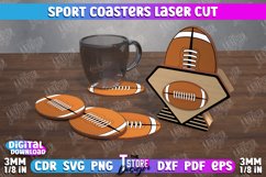 Personalized Sport Coaster | Sport Fans | Stand for Coasters Product Image 1