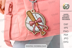 Sport Coquette Keychains Bundle Lasercut. Sport Key Ring SVG Product Image 2