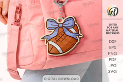 Sport Coquette Keychains Bundle Lasercut. Sport Key Ring SVG Product Image 4