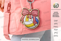 Sport Coquette Keychains Bundle Lasercut. Sport Key Ring SVG Product Image 11