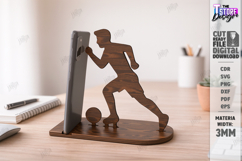 Sport Phone Stand Laser Cut | Gym and Dance | Phone Holder Product Image 1