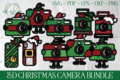 3D Christmas Camera Bundle | Santa Cam Papercut | Elf Cam Product Image 1