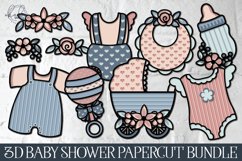 3D Baby Shower SVG | Layered Papercut SVG Product Image 1