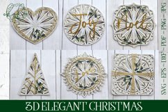 3D Elegant Christmas Mandalas | Layered Papercut Bundle Product Image 1