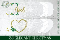 3D Elegant Christmas Mandalas | Layered Papercut Bundle Product Image 4