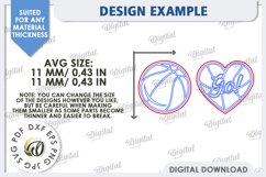 Sport Earrings Laser Cut Bundle. Sports Stud Earrings SVG Product Image 3