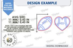 Sport Earrings Laser Cut Bundle. Sports Stud Earrings SVG Product Image 7