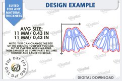 Sport Earrings Laser Cut. Sports Stud Earrings SVG Product Image 2