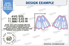 Sport Earrings Laser Cut. Sports Stud Earrings SVG Product Image 2